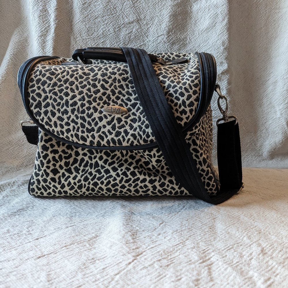 Vintage Diane Von Furstenberg Animal Print Duffel Bag